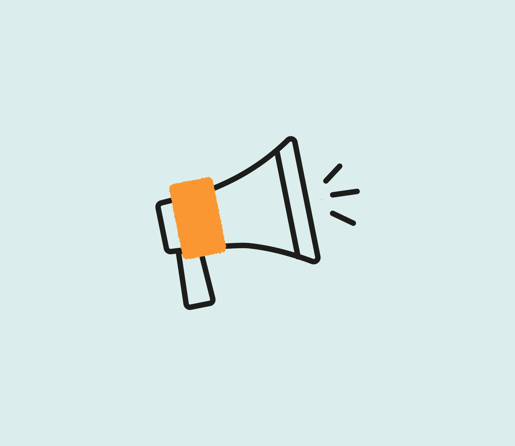 Orange campaign megaphone icon