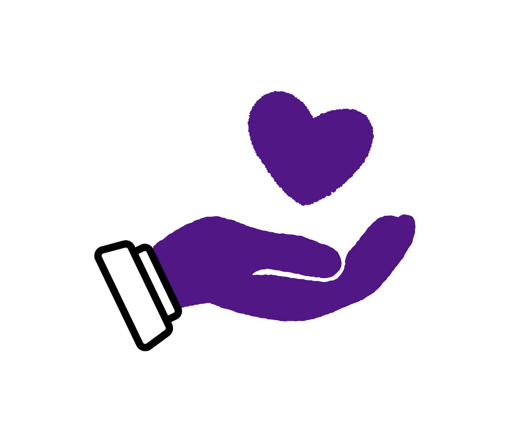 Purple care icon